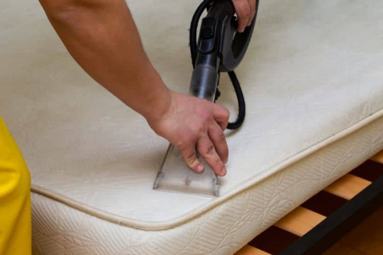 Dry cleaning of a mattress using a wetdry vacuum cleaner