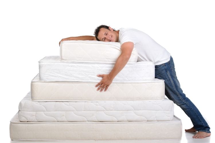 Many mattresses on top of each other